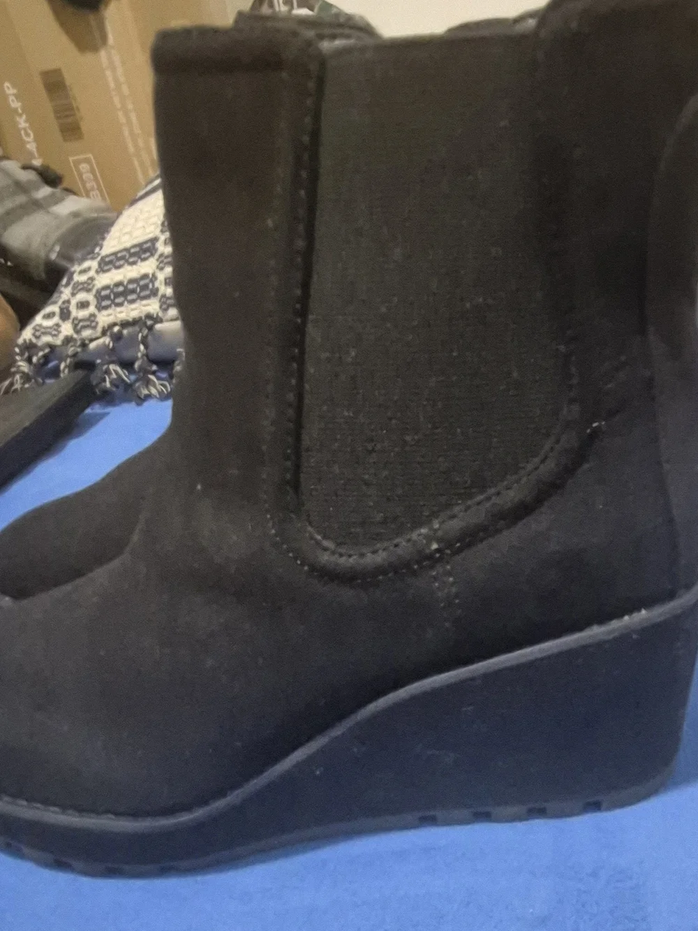 Women's Black Suede Ankle Boots - Sleek Everyday Style